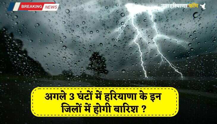 Haryana Weather: हरियाणा में बदला मौसम का मिजाज, अगले 3 घंटों में इन जिलों में होगी बारिश ?