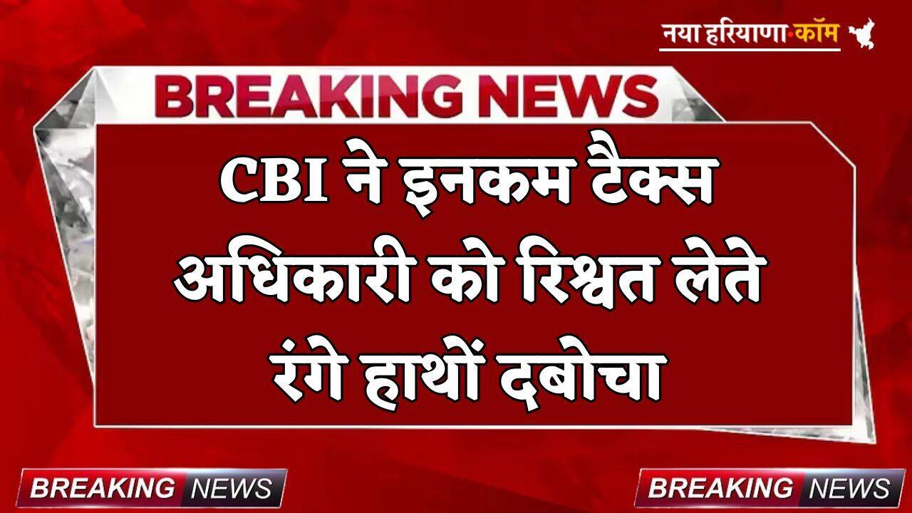 CBI का बड़ा एक्शन, इनकम टैक्स अधिकारी को 25 लाख की रिश्वत लेते रंगे हाथों दबोचा