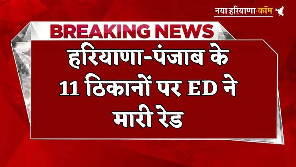 हरियाणा-पंजाब में ED का बड़ा एक्शन, 11 ठिकानों पर मारी रेड; जानें क्या है मामला