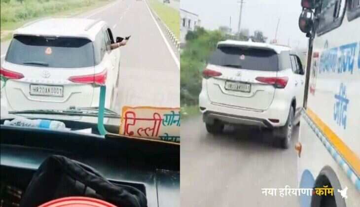 हरियाणा रोडवेज के सामने फॉर्च्यूनर चालक ने लहराया पिस्तौल, वीडियो वायरल होने के बाद अरेस्ट