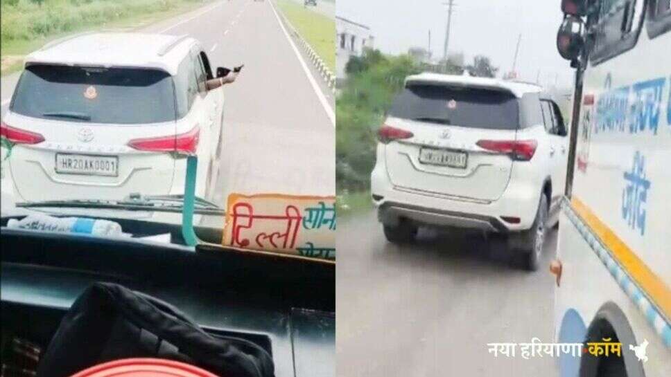 हरियाणा रोडवेज के सामने फॉर्च्यूनर चालक ने लहराया पिस्तौल, वीडियो वायरल होने के बाद अरेस्ट