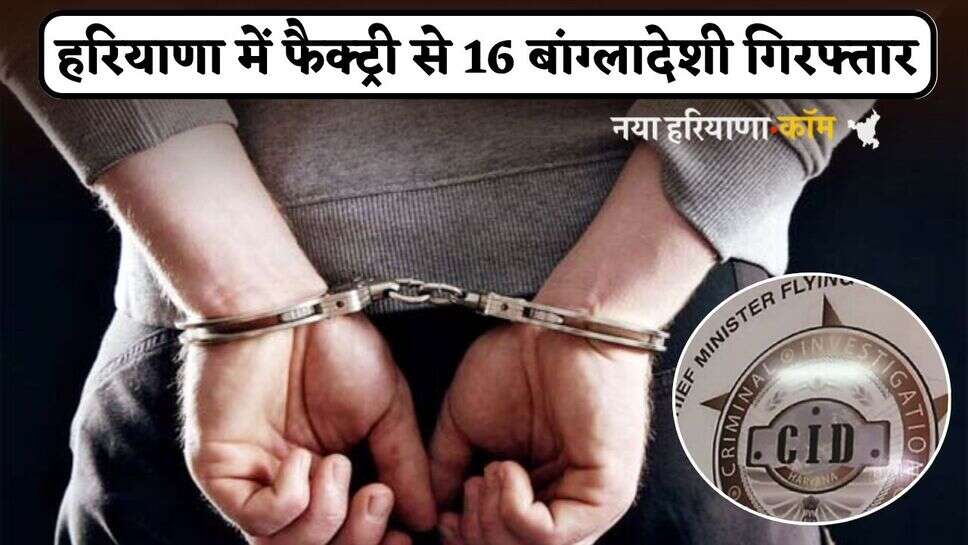 Haryana : हरियाणा में CM फ्लाइंग टीम के हाथ लगी बड़ी सफलता, इस फैक्ट्री से पकड़े 16 बांग्लादेशी