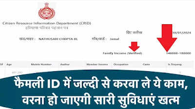Haryana Family ID Update: जल्दी से करवा ले ये काम, वरना हो जाएगी सारी सुविधाएं खत्म