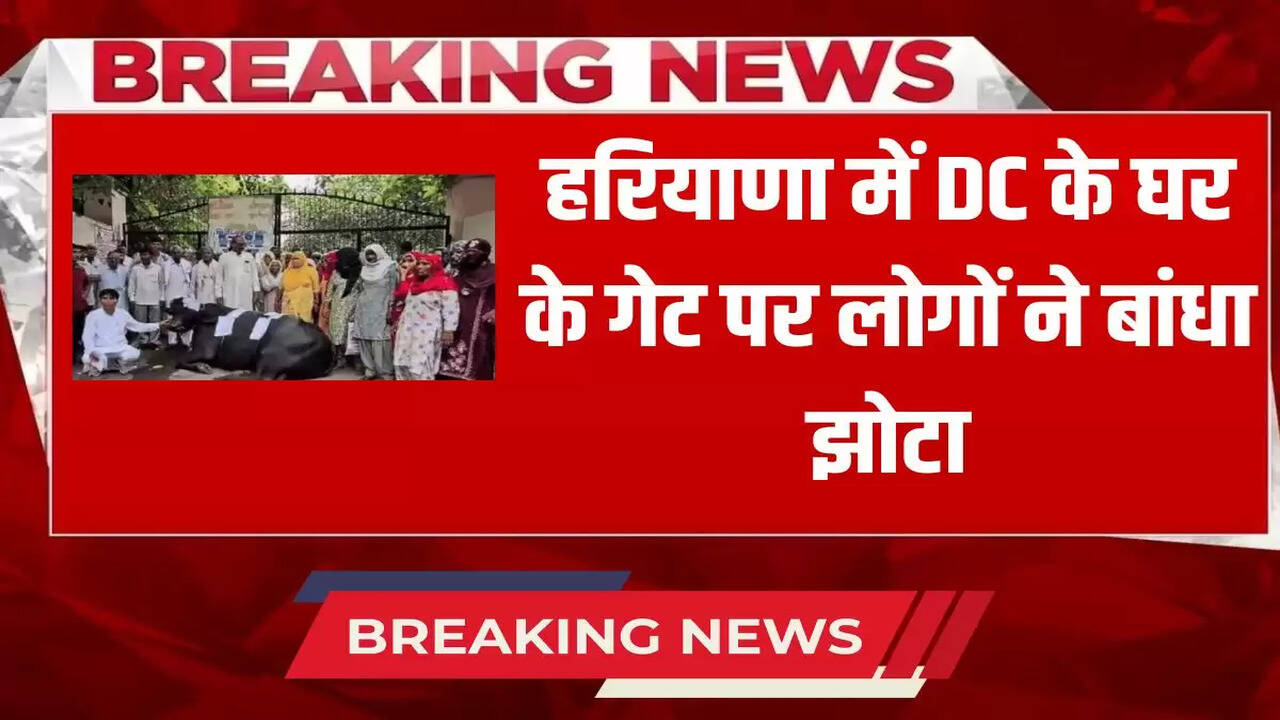 Haryana News: People tied a JHOTA at the gate of DC's house in Haryana, they are angry due to this reason