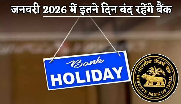 Banks will be closed for this many days in January 2026.
