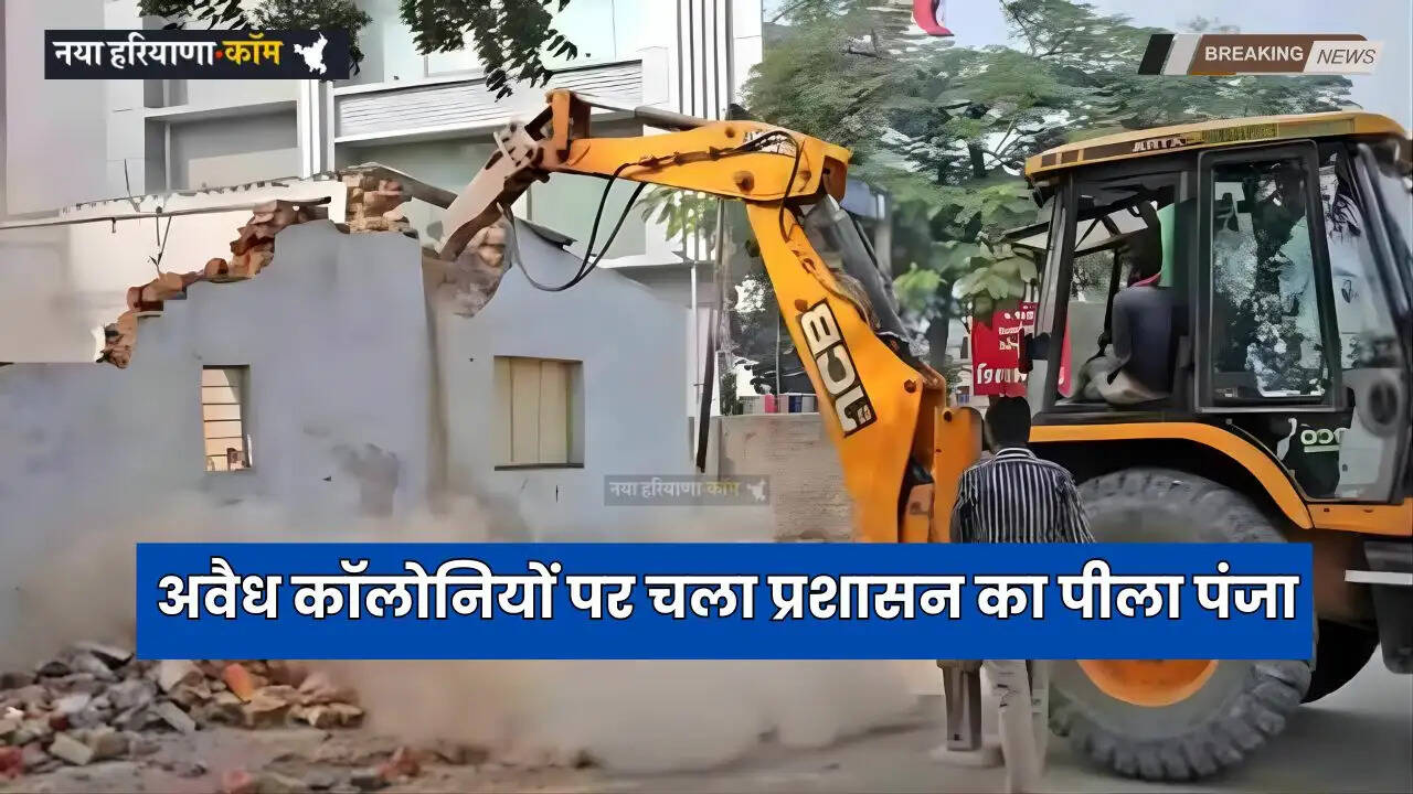 Haryana: हरियाणा के इस जिले में अवैध कॉलोनियों पर चला प्रशासन का पीला पंजा, DTP विभाग की कार्रवाई