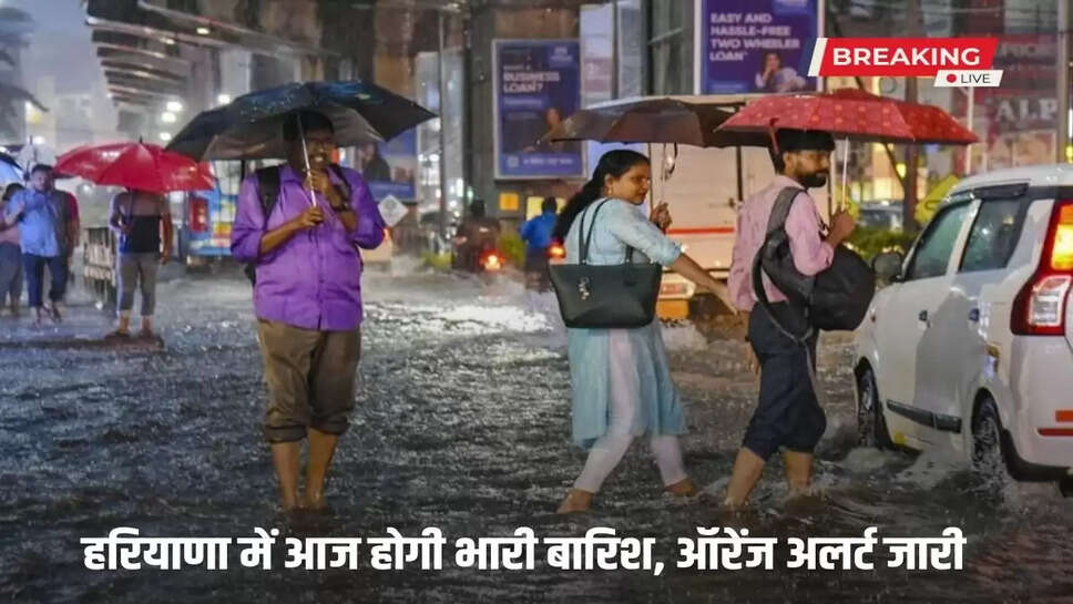 There will be heavy rain in Haryana today, Orange alert issued