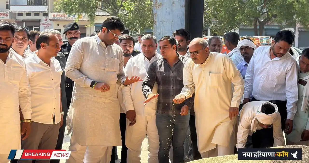 Haryana: बेमौसमी बरसात के चलते किसानों को गेहूं खरीद में लस्टर लॉस और नमी के लिए मिले छूट - दुष्यंत चौटाला