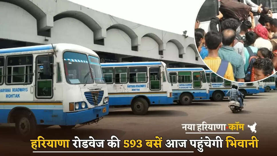 593 buses of Haryana Roadways will reach Bhiwani today