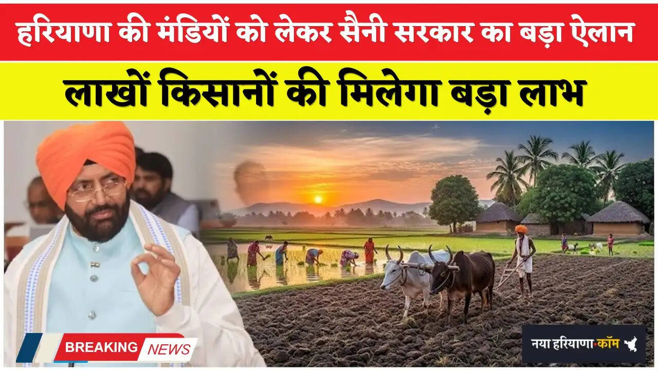 Haryana: हरियाणा की मंडियों को लेकर सैनी सरकार का बड़ा ऐलान, लाखों किसानों की मिलेगा बड़ा लाभ&nbsp;