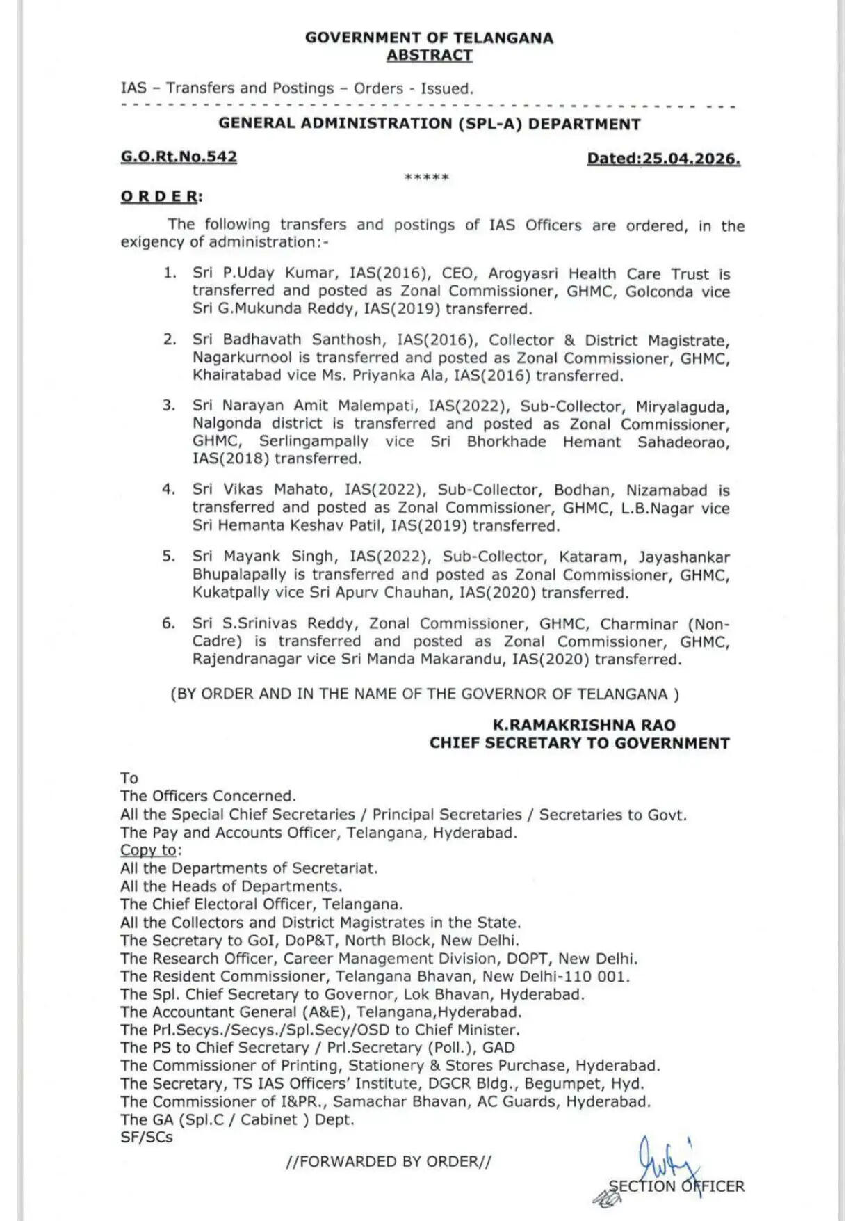 अचानक ! राज्य में 30 IAS अफसरों का हुआ तबादला, सरकार के नए आदेश जारी