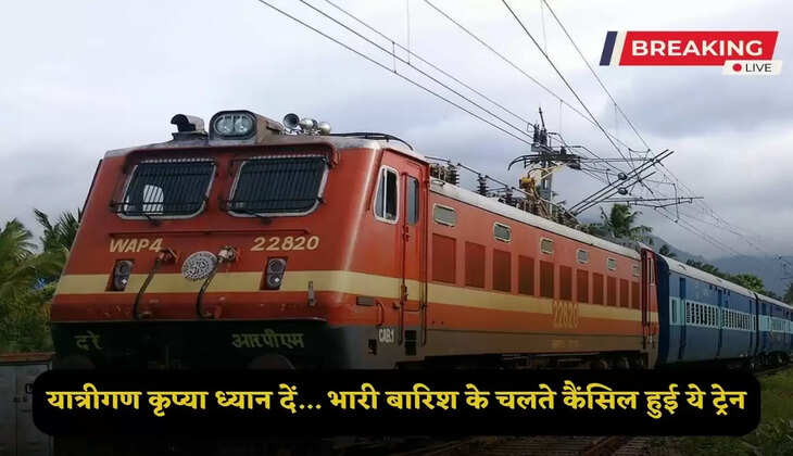  Passengers please note... this train has been cancelled due to heavy rain