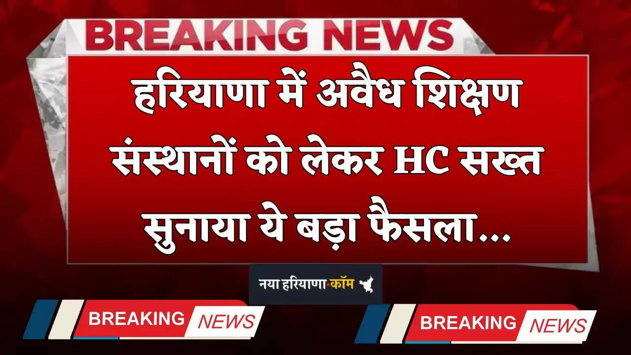 Haryana: हरियाणा में अवैध शिक्षण संस्थानों को लेकर HC सख्त, सुनाया ये बड़ा फैसला&nbsp;