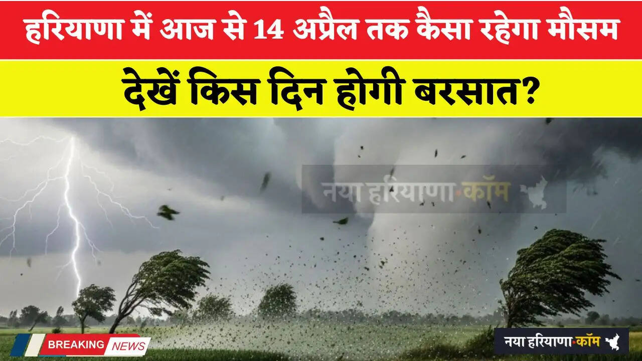 हरियाणा में आज से 14 अप्रैल तक कैसा रहेगा मौसम, देखें किस दिन होगी बरसात ?&nbsp;