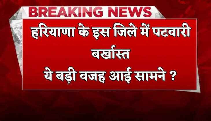  Haryana: हरियाणा के इस जिले में पटवारी बर्खास्त, ये बड़ी वजह आई सामने ?
