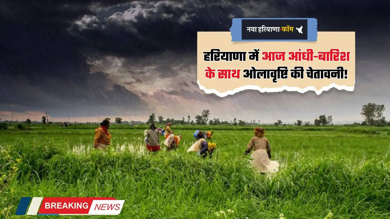 Haryana Weather: हरियाणा में आज आंधी-बारिश के साथ ओलावृष्टि की चेतावनी! देखें नया मौसम पूर्वानुमान&nbsp;