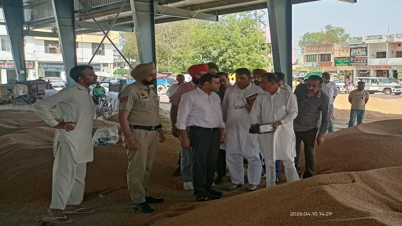 एसडीएम पारस भागोरिया ने अनाजमंडी का दौरा कर खरीद प्रक्रिया का लिया जायजा