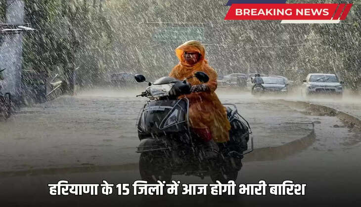 There will be heavy rain in 15 districts of Haryana today