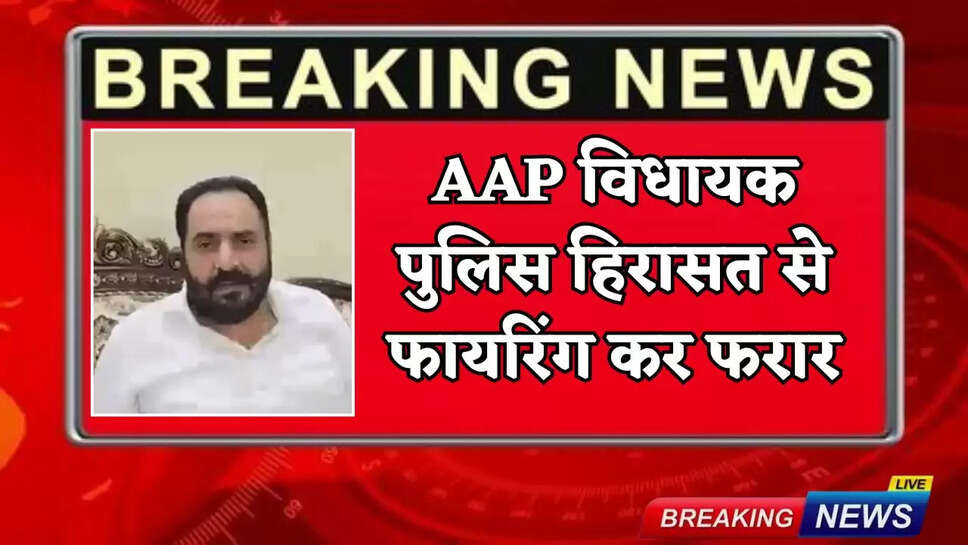 AAP MLA Harmeet Singh Pathanmajra: Punjab AAP MLA escapes from police custody after firing, one policeman injured
