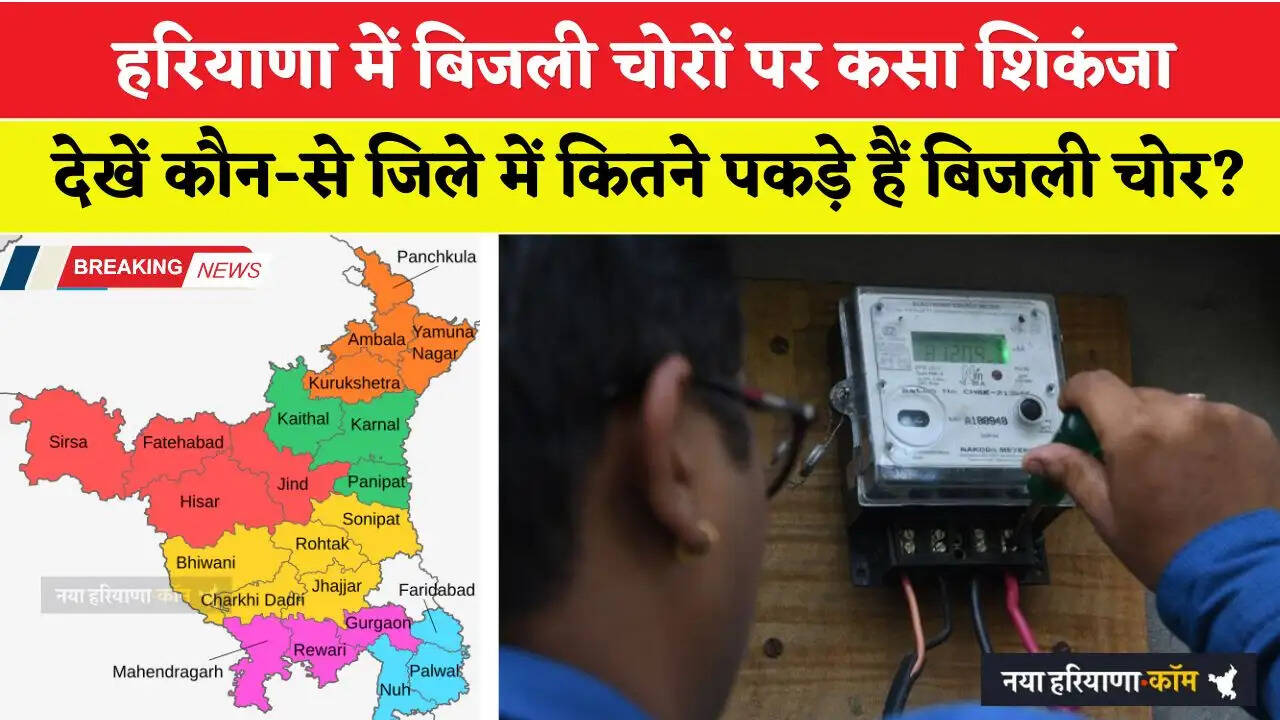 Haryana: हरियाणा में बिजली चोरों पर कसा शिकंजा, देखें कौन-से जिले में कितने पकड़े हैं बिजली चोर ?