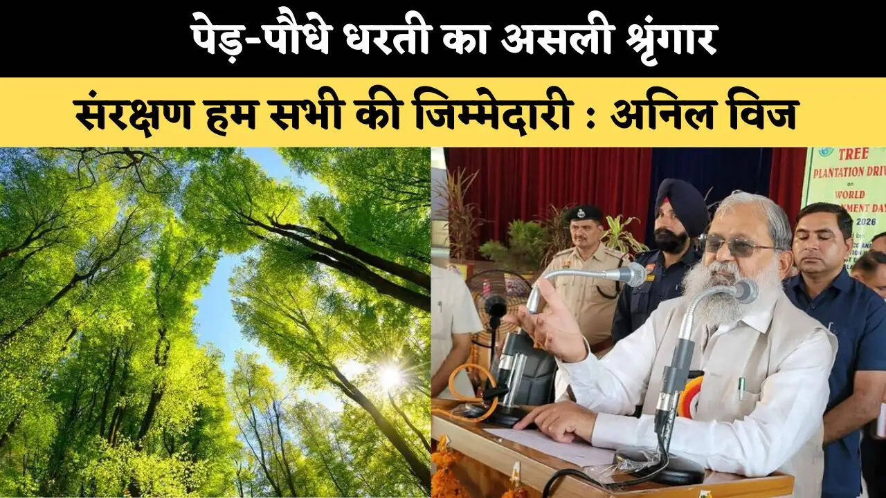 पेड़-पौधे धरती का असली श्रृंगार, संरक्षण हम सभी की जिम्मेदारी : अनिल विज