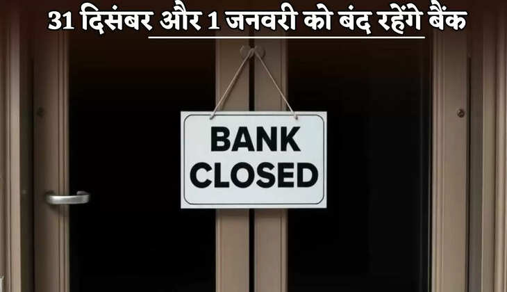 Banks will remain closed on December 31st and January 1st.