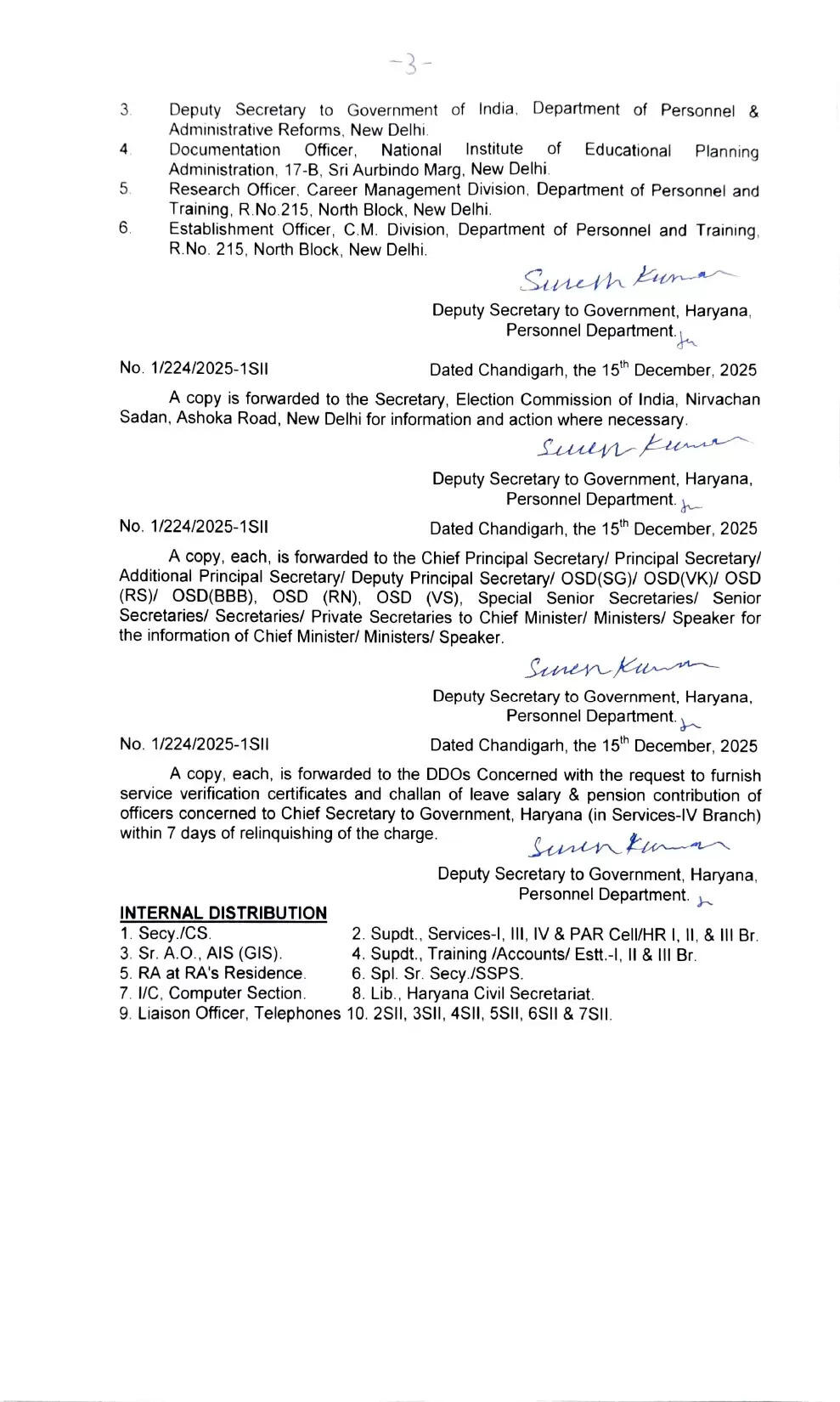 Haryana Transfer: हरियाणा में इन IAS-HCS अफसरों का हुआ तबादला, देखें नई लिस्ट