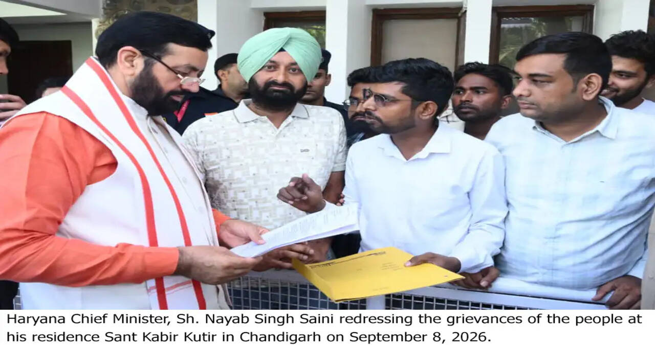 Sh. Nayab Singh Saini redressing the grievances of the people