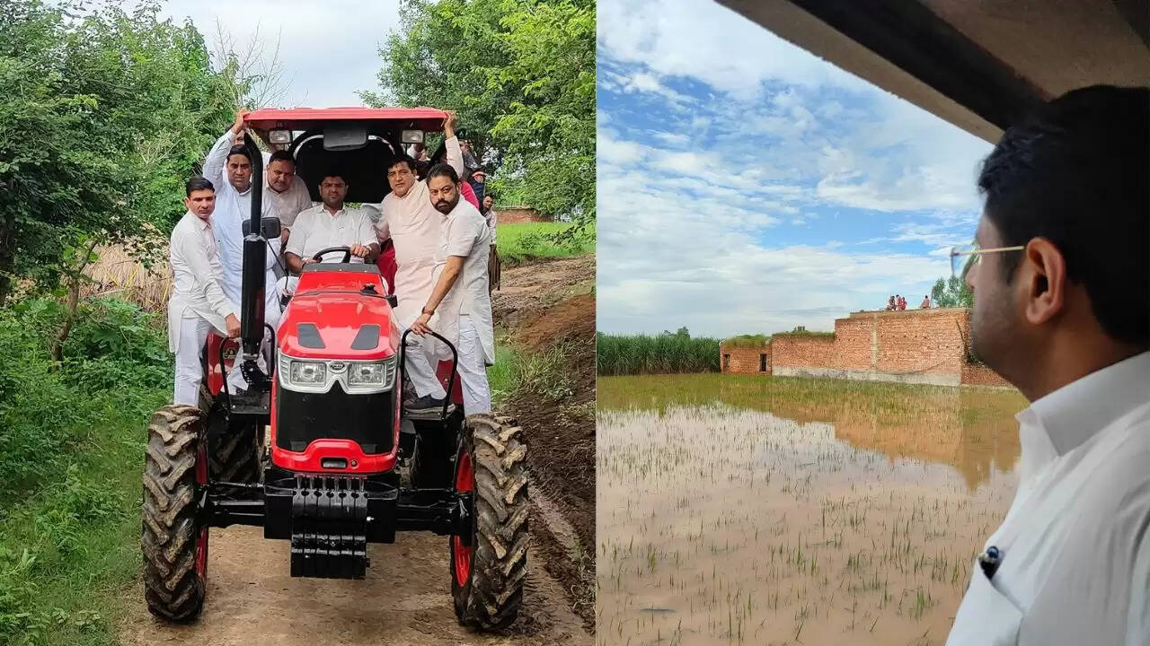 हरियाणा में बाढ़ व जलभराव से लाखों एकड़ फसलों को भारी नुकसान, भाजपा सरकार की व्यवस्था फेल &ndash; दुष्यंत चौटाला