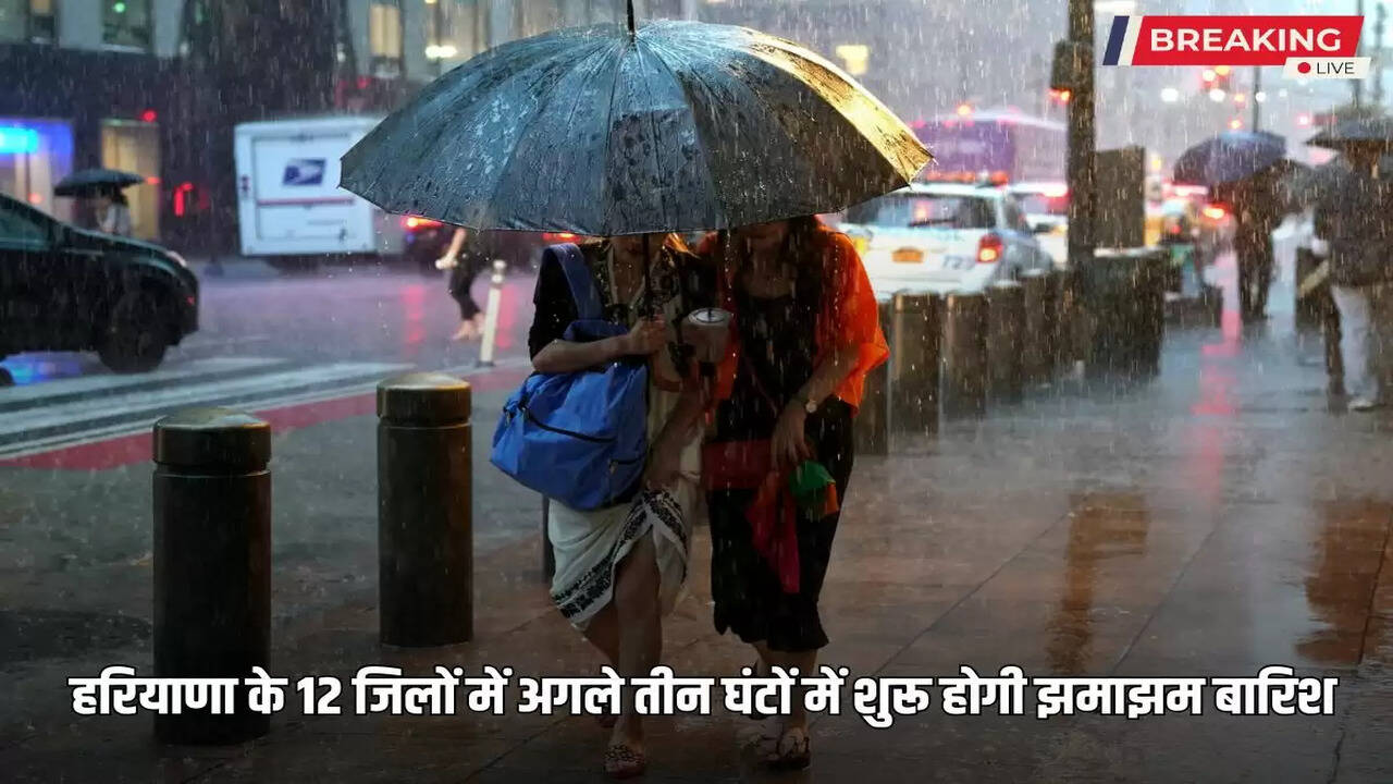 Heavy rain will start in 12 districts of Haryana in the next three hours