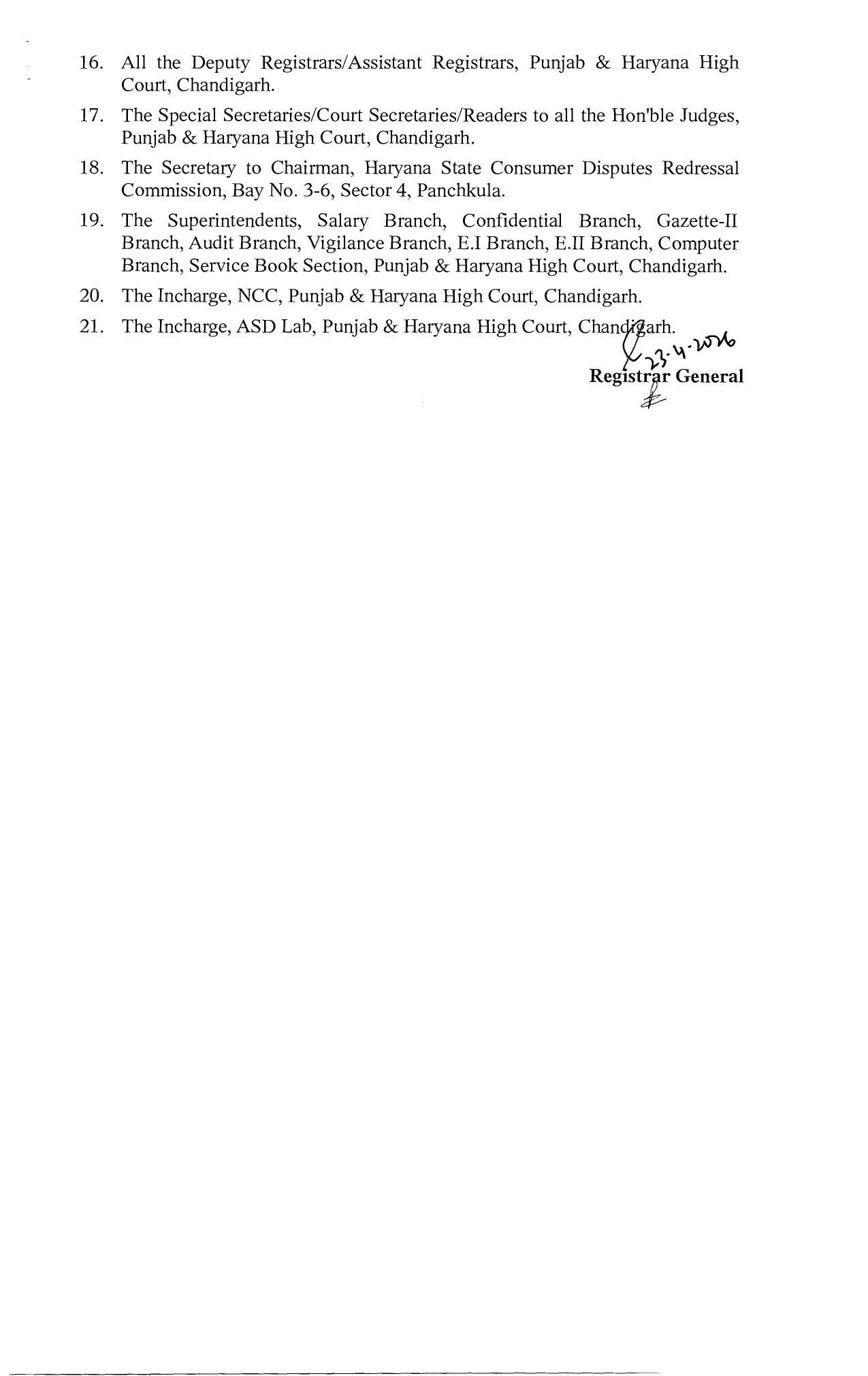 हरियाणा में 46 जजों के तबादले के आदेश जारी, देखें पूरी लिस्ट&nbsp;