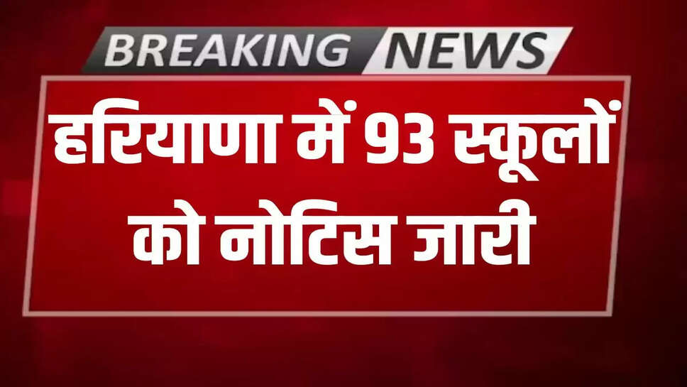 Haryana News: Notice issued to 93 play schools in Haryana, will have to get recognition within 10 days