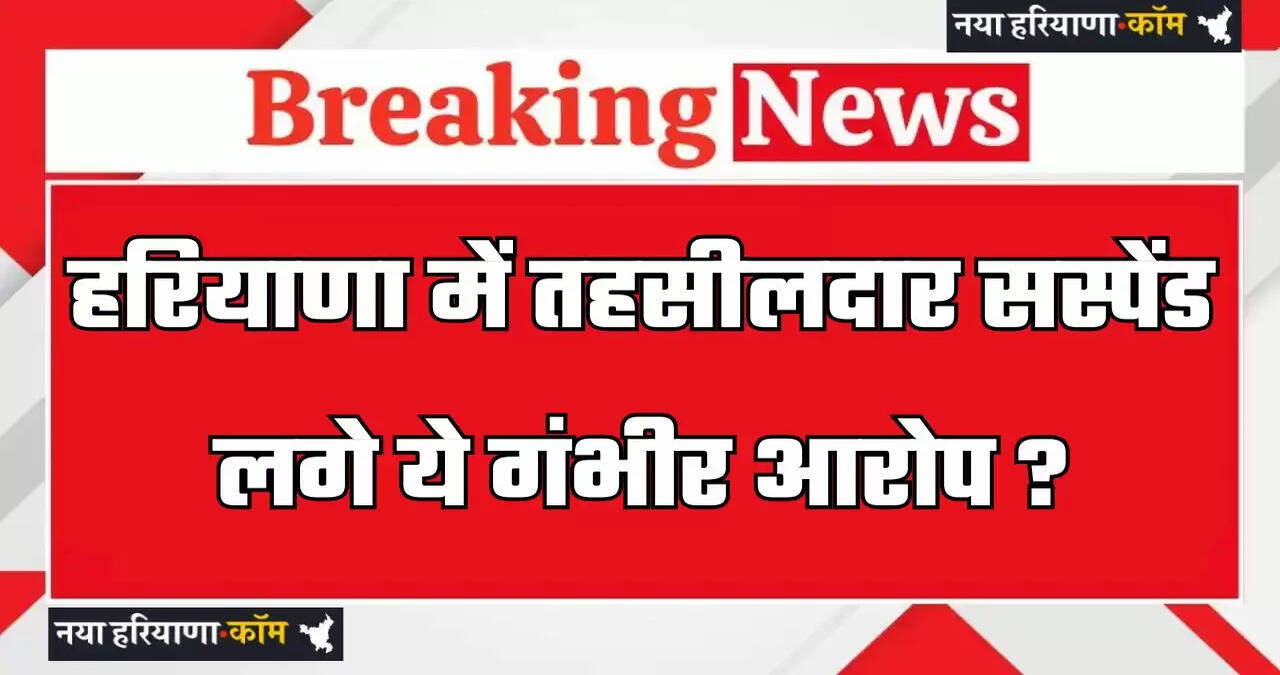 &nbsp;Haryana: हरियाणा में रायपुर रानी तहसीलदार सस्पेंड, लगे ये गंभीर आरोप ?