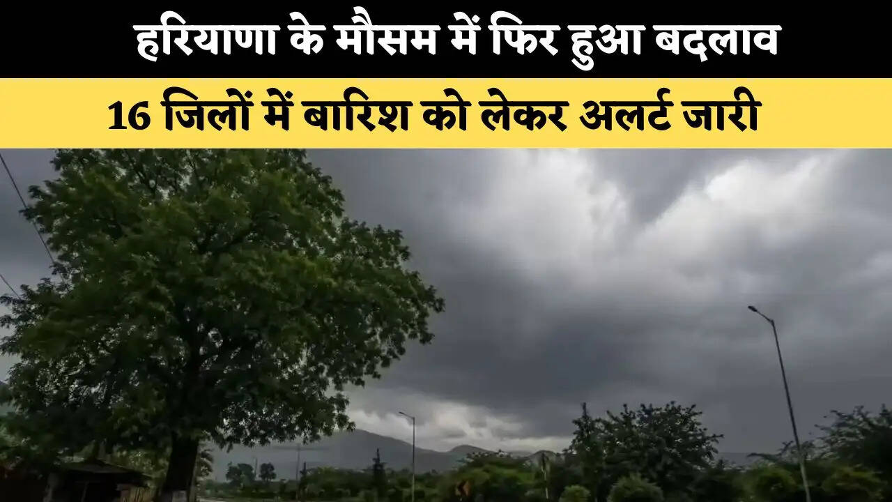 हरियाणा के मौसम में फिर हुआ बदलाव, 16 जिलों में बारिश को लेकर अलर्ट जारी