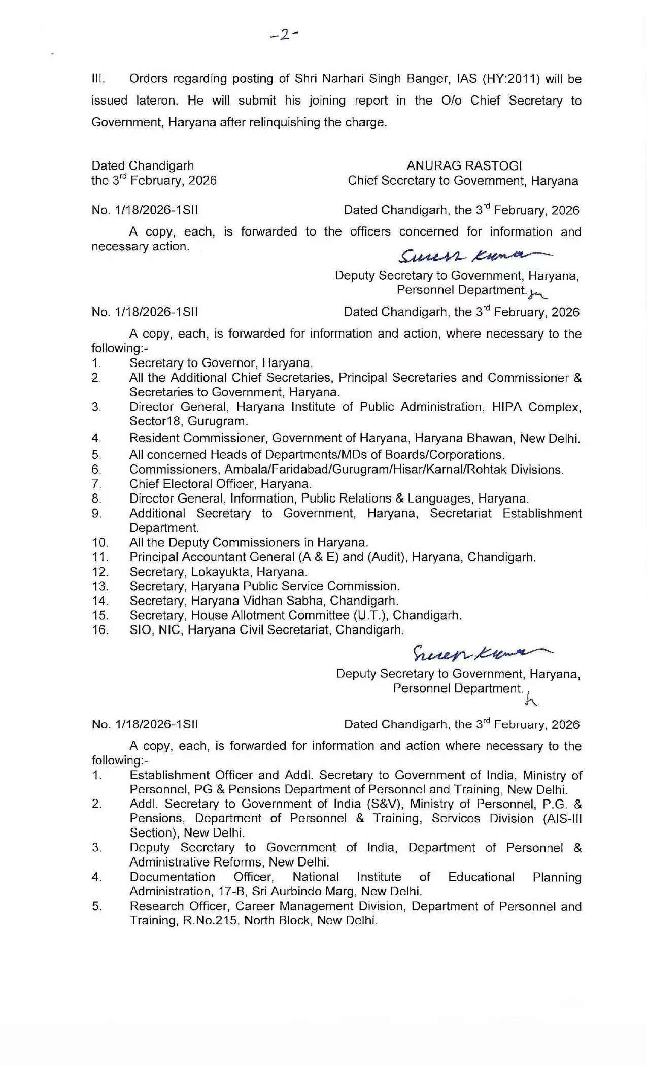 These IAS officers have been transferred in Haryana