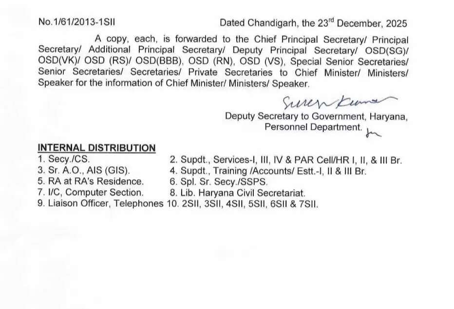 Link officers appointed with ADCs in Haryana.