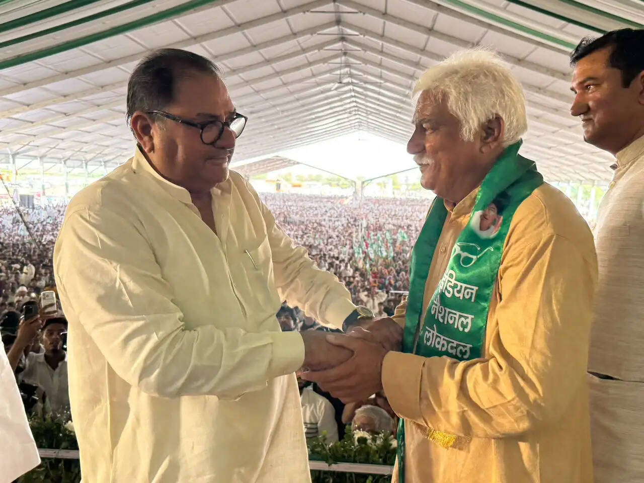 नूंह में पूर्व उपप्रधानमंत्री चौ. देवीलाल की 113वीं जयंती पर आयोजित सम्मान दिवस रैली में उमड़ा जनसैलाब