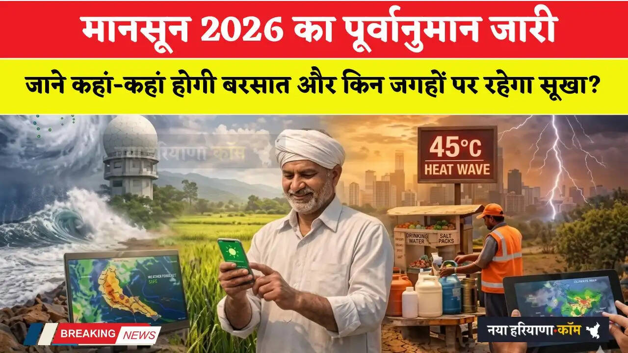 Monsoon Forecast: मानसून 2026 का पूर्वानुमान जारी, जाने कहां-कहां होगी बरसात और किन जगहों पर रहेगा सूखा ?