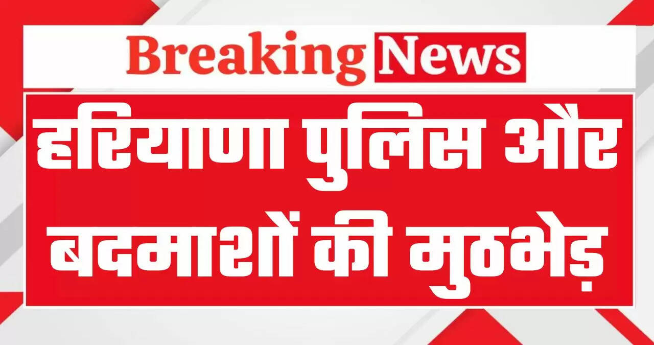 &nbsp;Haryana News: हरियाणा पुलिस और बदमाशों की मुठभेड़, दो बदमाशों को लगी गोलियां, मर्डर केस आरोपियों का एनकाउंटर