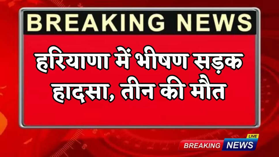 Horrible road accident in Haryana, three killed