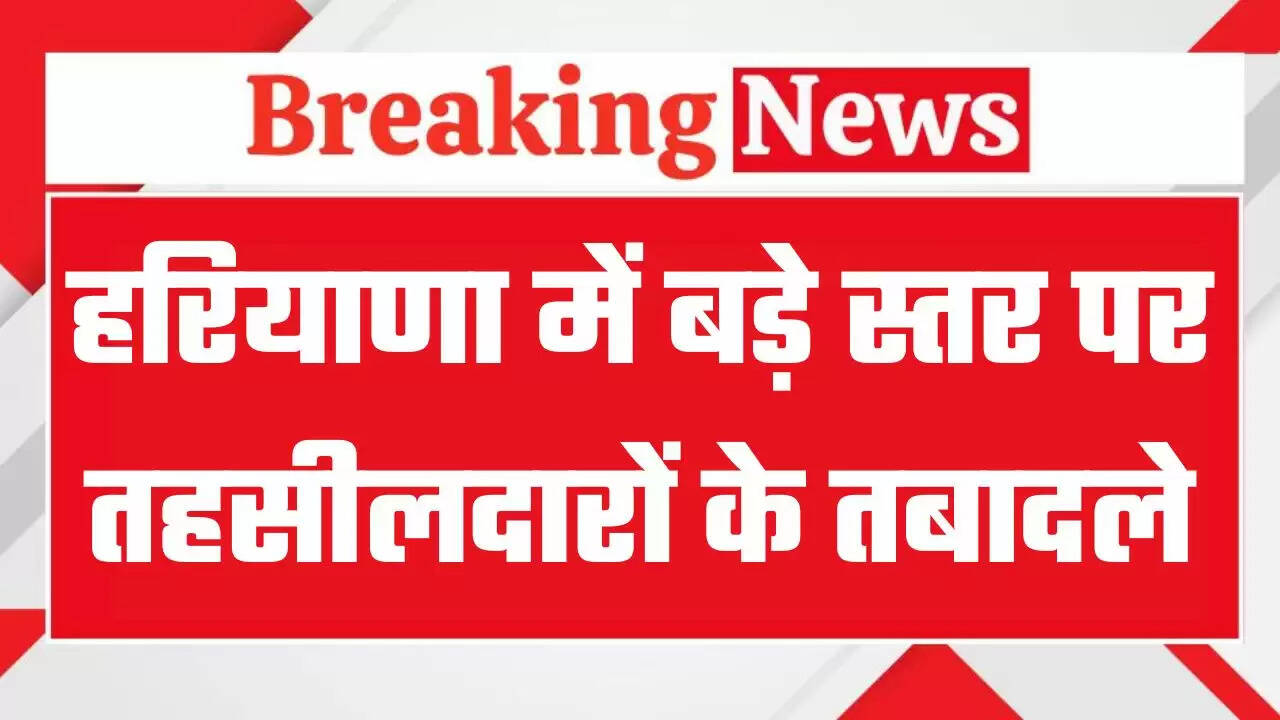 Haryana Tehsildar Transfer List: हरियाणा में बड़े स्तर पर नायब तहसीलदारों के तबादले, देखिये पूरी लिस्ट