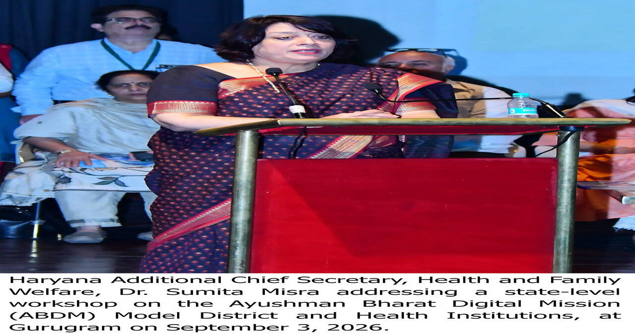 Haryana Additional Chief Secretary, Health and Family Welfare, Dr. Sumita Misra addressing a state-level workshop