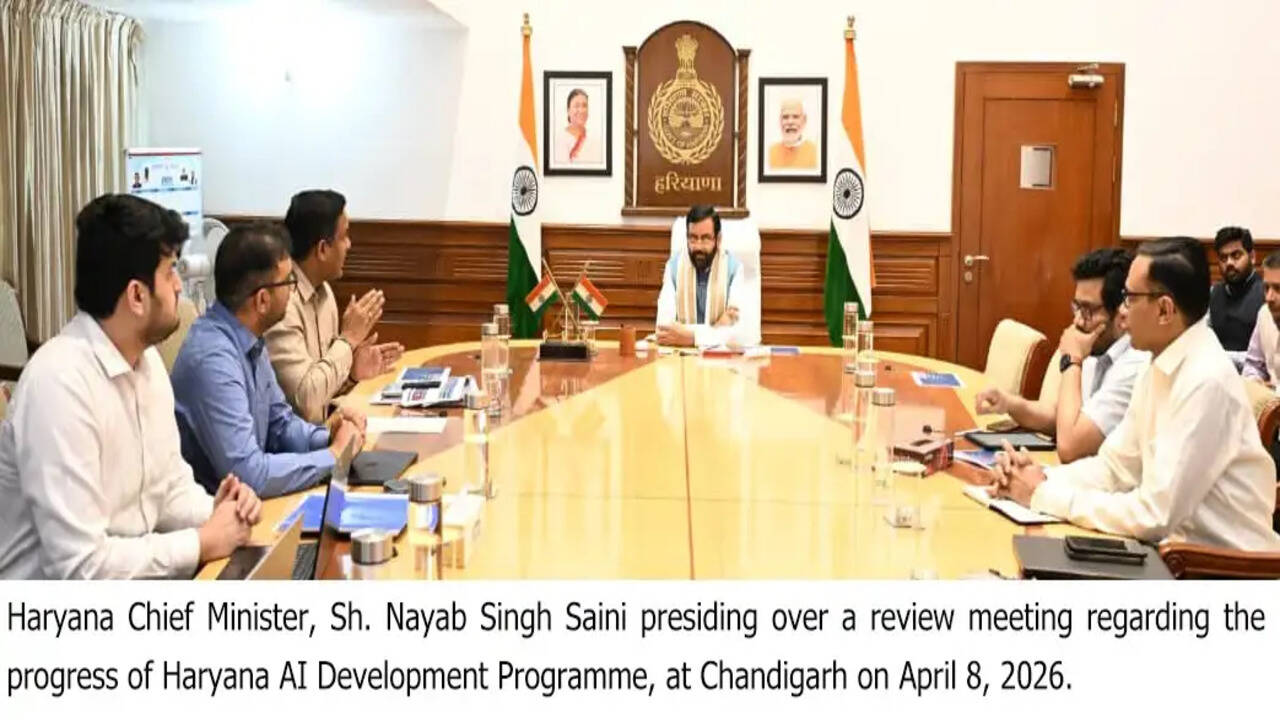 मुख्यमंत्री नायब सिंह सैनी ने&nbsp;474 करोड़ के हरियाणा एआई डेवलपमेंट प्रोग्राम की प्रगति की समीक्षा की