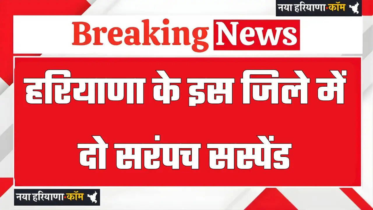 हरियाणा के इस जिले में दो सरंपच सस्पेंड, बड़े पंचायती घोटालों के चलते DC की सख्त कार्रवाई