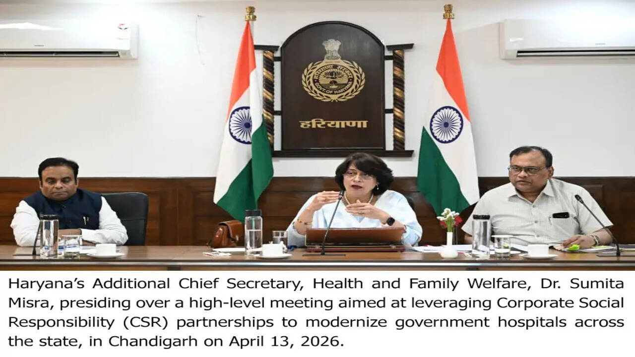 CSR से हरियाणा की सार्वजनिक स्वास्थ्य सेवाओं में बदलाव, एसीएस डॉ. सुमिता मिश्रा ने की रणनीतिक पहल