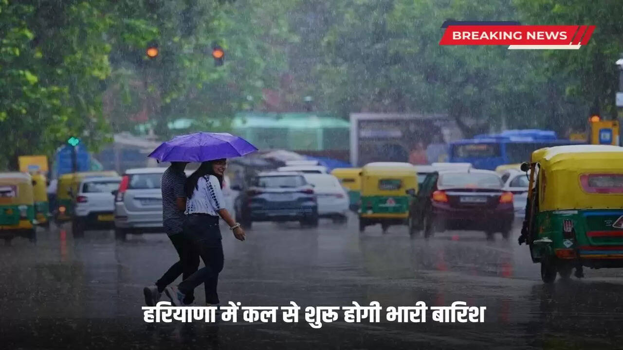  Haryana Weather Update: Heavy rain will start in Haryana from tomorrow, Meteorological Department has issued yellow and orange alert
