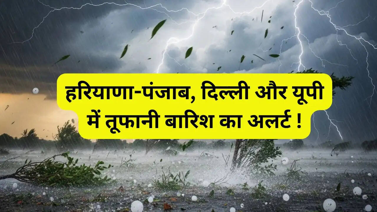 हरियाणा-पंजाब, दिल्ली और यूपी में तूफानी बारिश का अलर्ट ! पश्चिमी विक्षोभ हुआ सक्रिय