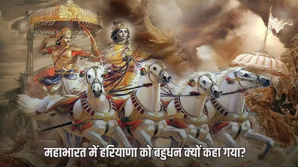 Why was Haryana called Bahudhan in the Mahabharata?