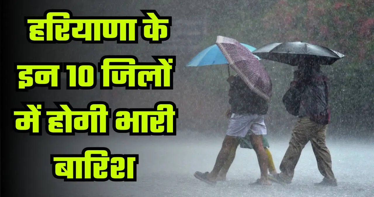 &nbsp;हरियाणा के इन 10 जिलों में होगी भारी बारिश, मौसम विभाग ने जारी किया अलर्ट&nbsp;
