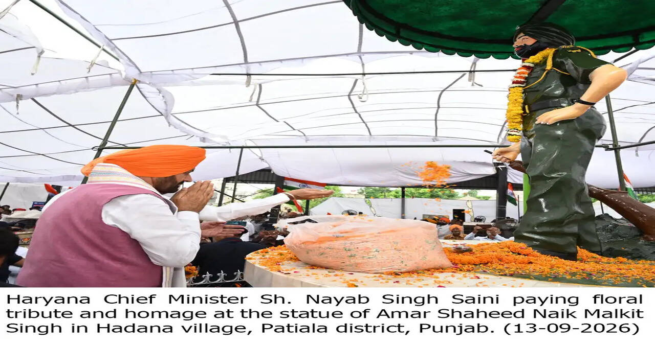 Kargil Martyr Naik Malkit Singh Remembered on 26th Death Anniversary, CM Saini Pays Tribute